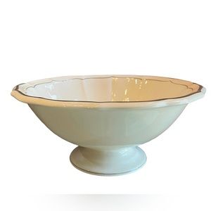 Gien Filets Taupe/Grey Open Vegetable Bowl
